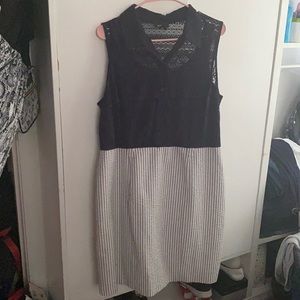 A navy blue and White dress!